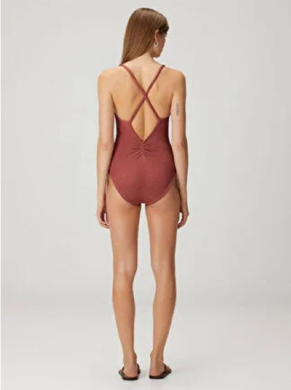 Hunza G Bette metallic rose One-Piece Swimsuit NWT - Picture 6 of 13